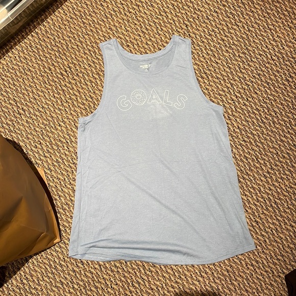 Old Navy Tops - Old navy gray blue donut goals workout tank